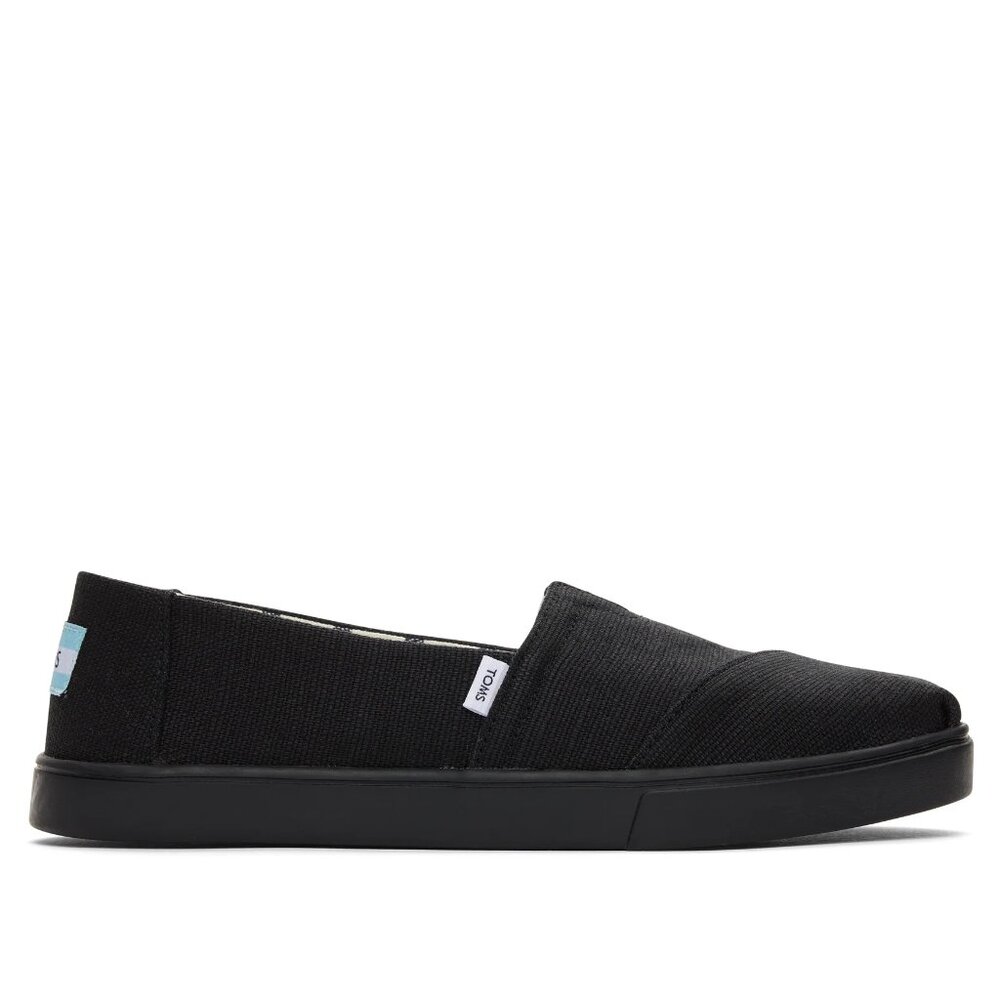 TOMS • Women’s Alpargata Heritage Canvas Shoes • Black on Black • 8.5